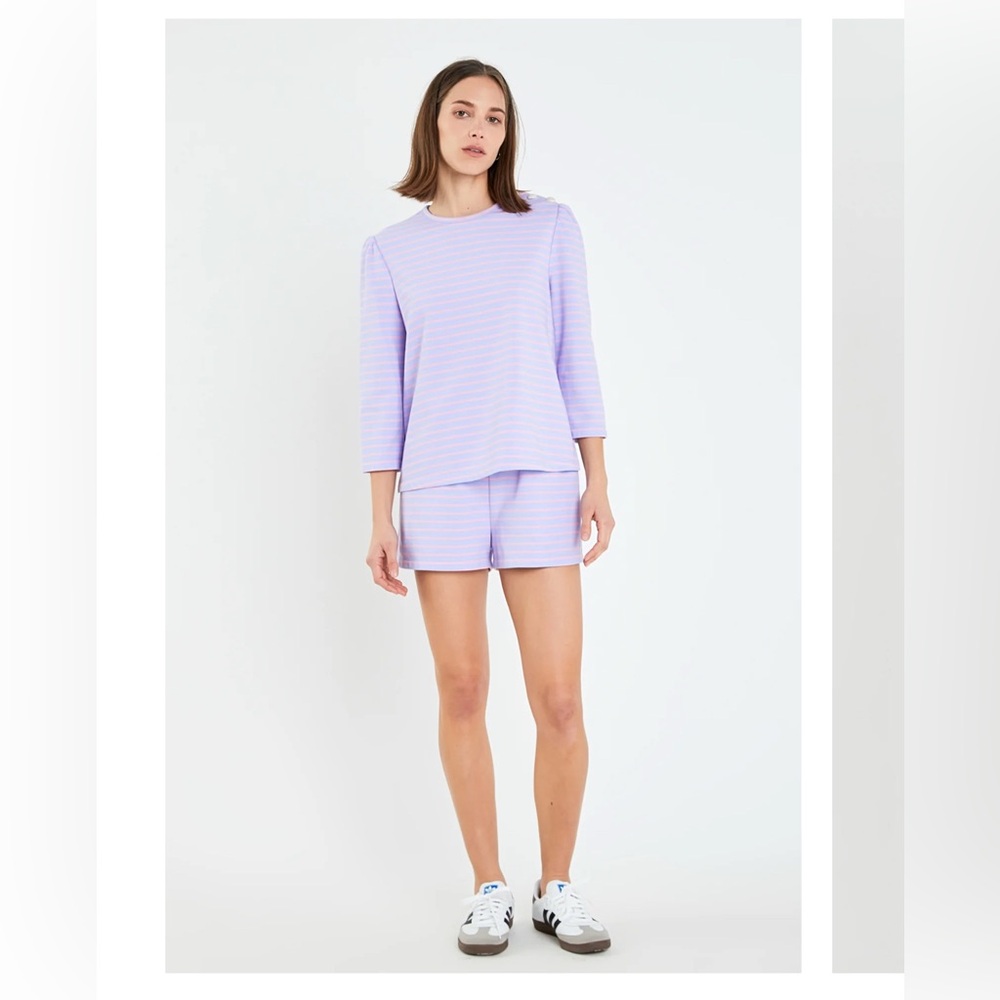 English Factory Pink & Purple Short Set